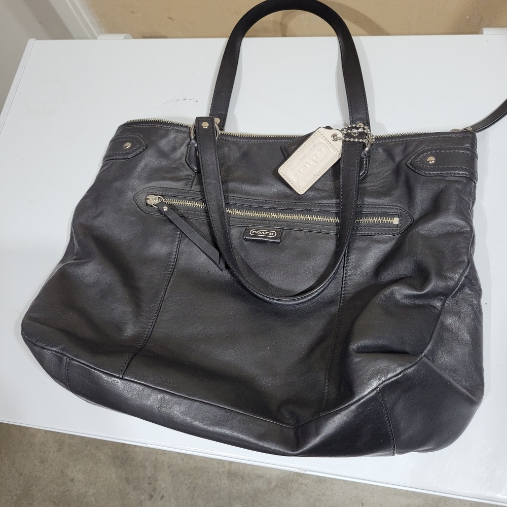 Black Coach purse Leather